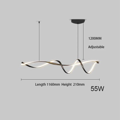 NEO Gleam Matte Black Modern Led Pendant Lights For Dining Room Kitchen Island Bar Room Indoor Hanging Pendant Lamp Fixtures