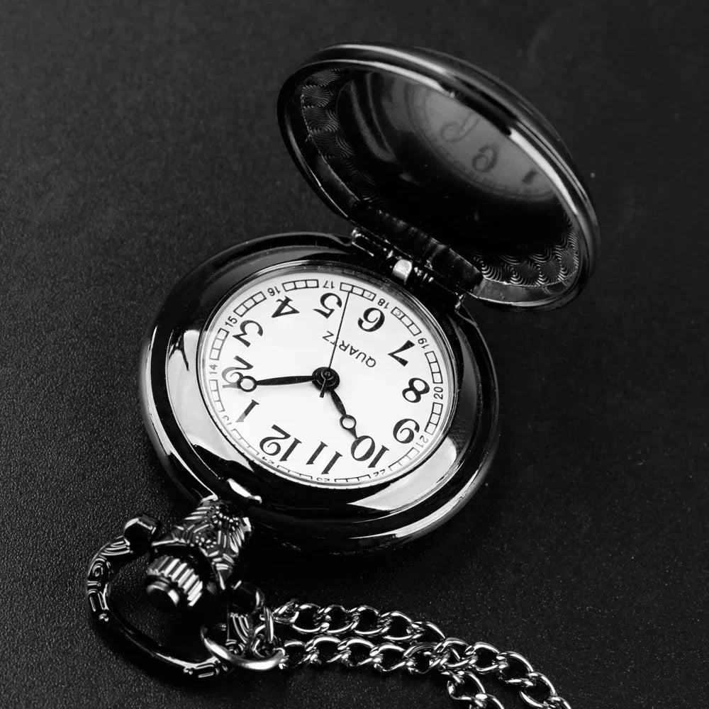 Frieren: Beyond Journey's End Glass Dome Pocket Watch with Chain Woman Pendant Watch Men Necklace Chronograph Gift for Friend