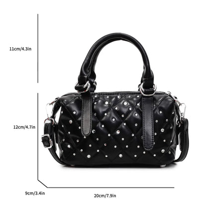 Light Luxury Rhinestone Women Handbags New Exquisite Fashion PU Leather Crossbody Bag Classic High Quality One Shoulder Pack