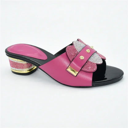 New Without Bag Pumps Super low Heels Italian Women Wedding for Party Heels Elegant Shoes Slippers 2025 Summer Woman Slipper