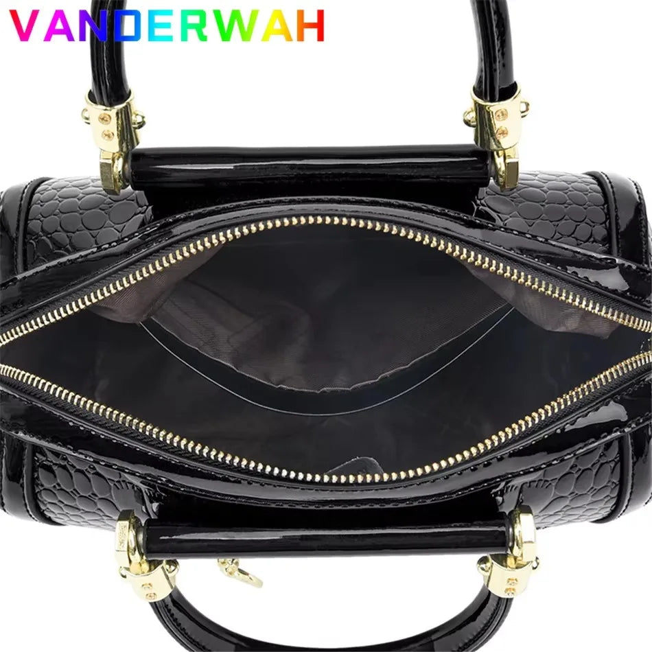 Genuine Soft Pu Leather Handbags for Women Vintage Shoulder Tote Bag Luxury Designer Ladies Large Capacity Purse Bags Sac A Main