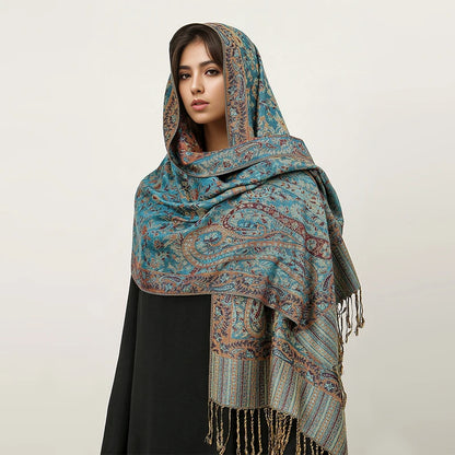 2024 Luxury Brand Cashmere Women Scarf Printed Winter Warm Shawl and Wraps Pashmina Bandana Long Jacquard Paisley Female Foulard