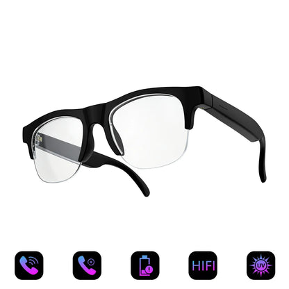 2026 New Smart Glasses Bluetooth 5.3 Music Control Wireless Call Answer Anti UV Sunglasses Camping Cycling For Men Women