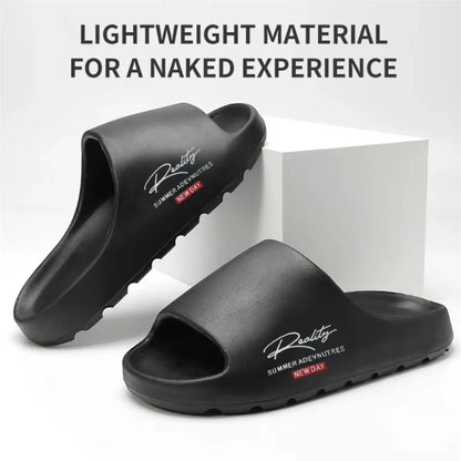 Coconut Slippers Men EVA Non-Slip Slides Cloud Thick-soled Slides Summer Fashion Casual Men Slippers Women's Sandals Indoor Shoe