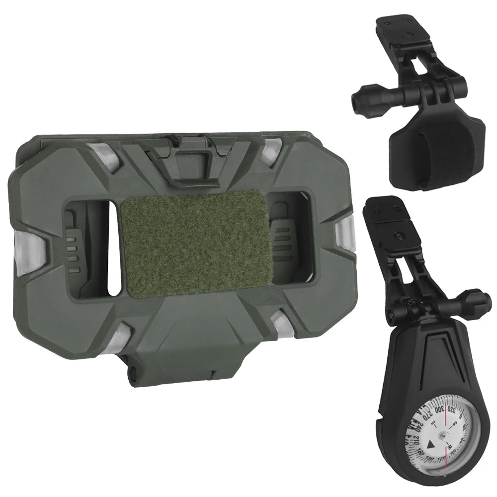 Tactical Militar Outdoor Survival Compass for MOLLE Mobile Phone Holder Navigation Board Foldable Admin Panel Hunting Vest Gear