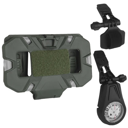 Tactical Militar Outdoor Survival Compass for MOLLE Mobile Phone Holder Navigation Board Foldable Admin Panel Hunting Vest Gear