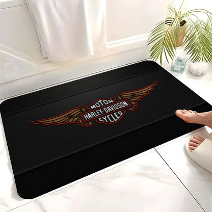 Motorcycle H-Harley D-Davidson Door Mat Kids Room Bedroom Decoration Balcony Anti-Slip Doormat Living Room Doormat Area Rug