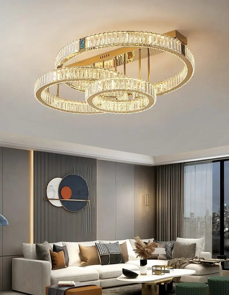 Home Decoration Pendant Lights, Luxury Crystal Living Room Chandelier, Bedroom Pendant Lamp, Ceiling Light, Indoor Lighting