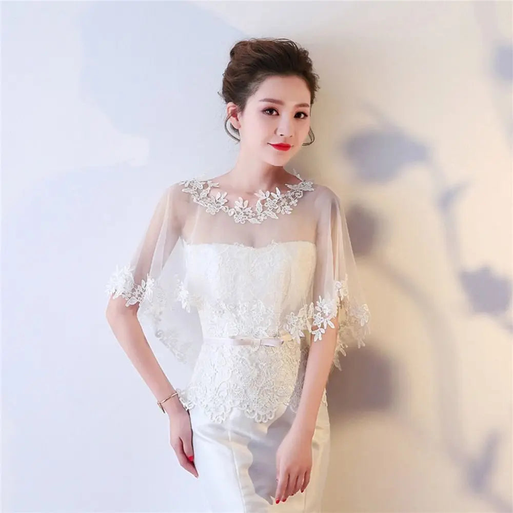 Summer Casual Party Evening Dress Shawl Elegant Lace Shawl Wedding Cape