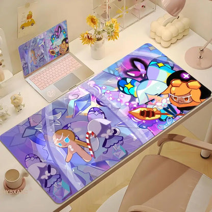 Anime Mousepad Cookie Run K-Kingdom MousePad Gaming Accessories Non-Slip Desk Mat Gamer Pc Cabinet Mouse Pad Laptop Carpet Mats