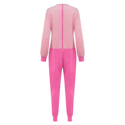 Women Elderly Alzheimer Nursing Jumpsuit Special Need Adaptive Clothing Long Sleeve Back Zipper Anti-strip Stripe Rompers Pajama