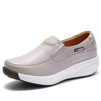 Women Flats Platform Loafers Ladies Elegant Genuine Leather Moccasins Shoes Woman Spring Round Toe Slip On Casual Women's Shoes