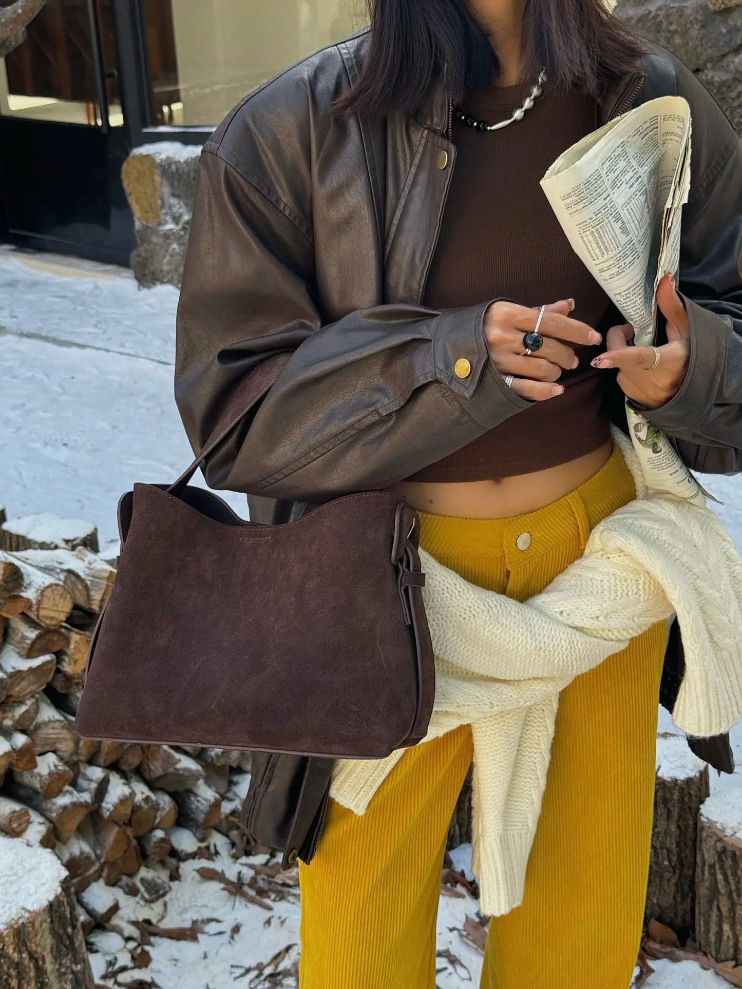 Suede Cowhide fashion ladeis shoulder cross brown bags luxury designer women coffe handbags angola red