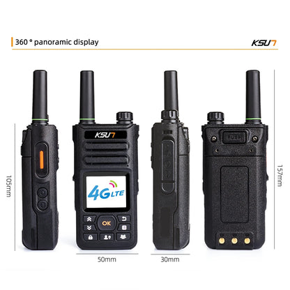 KSUT ZL10 Zello Walkie Talkie 4g Radio Work With Sim Card Blue Tooth Long Range Two Way Radio Walkie Talkie Profesional Powerful