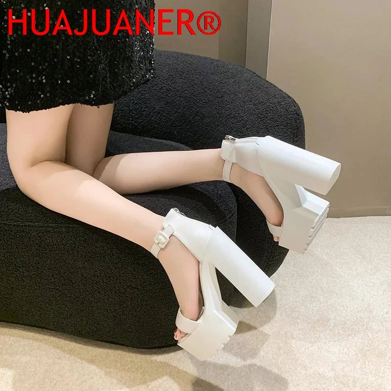 Super High Heels Women's Shoes Fashion Elegant High Heel Sandals Women Party Wedding Pumps Women Luxury Peep Toe Platform Sandal