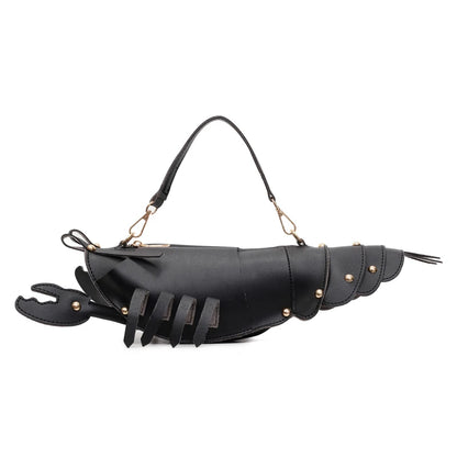 PU Zipper Commuting Crossbody Bags Lobster Shape Niche 2025 High Quality Ladies Bags Solid Color Rivet Fashion Shoulder Bags