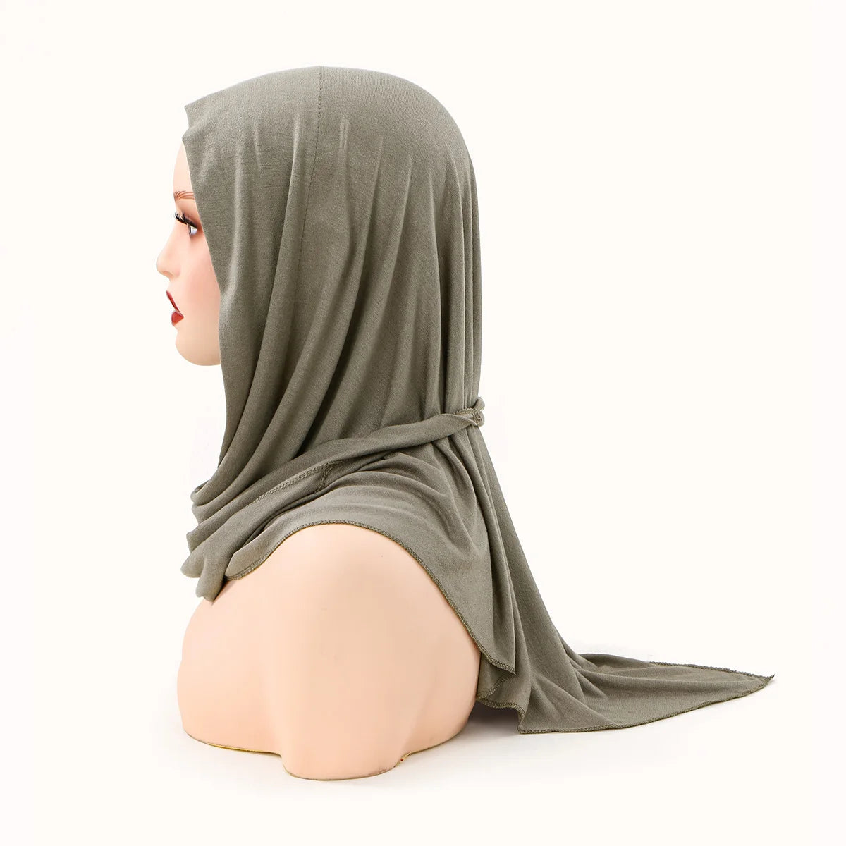 Hot Selling Ins Soft Jersey Instant Hijab Scarf for Women Muslim Solid Color Ready to Wear Hijab  Sport Underscarf Headwraps