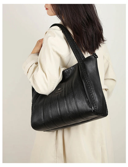 Genuine Brand Leather Women Handbag Luxury Designer Shoulder Crossbody Bags Ladies Purse Messenger Tote Bag Female Commuting Bag