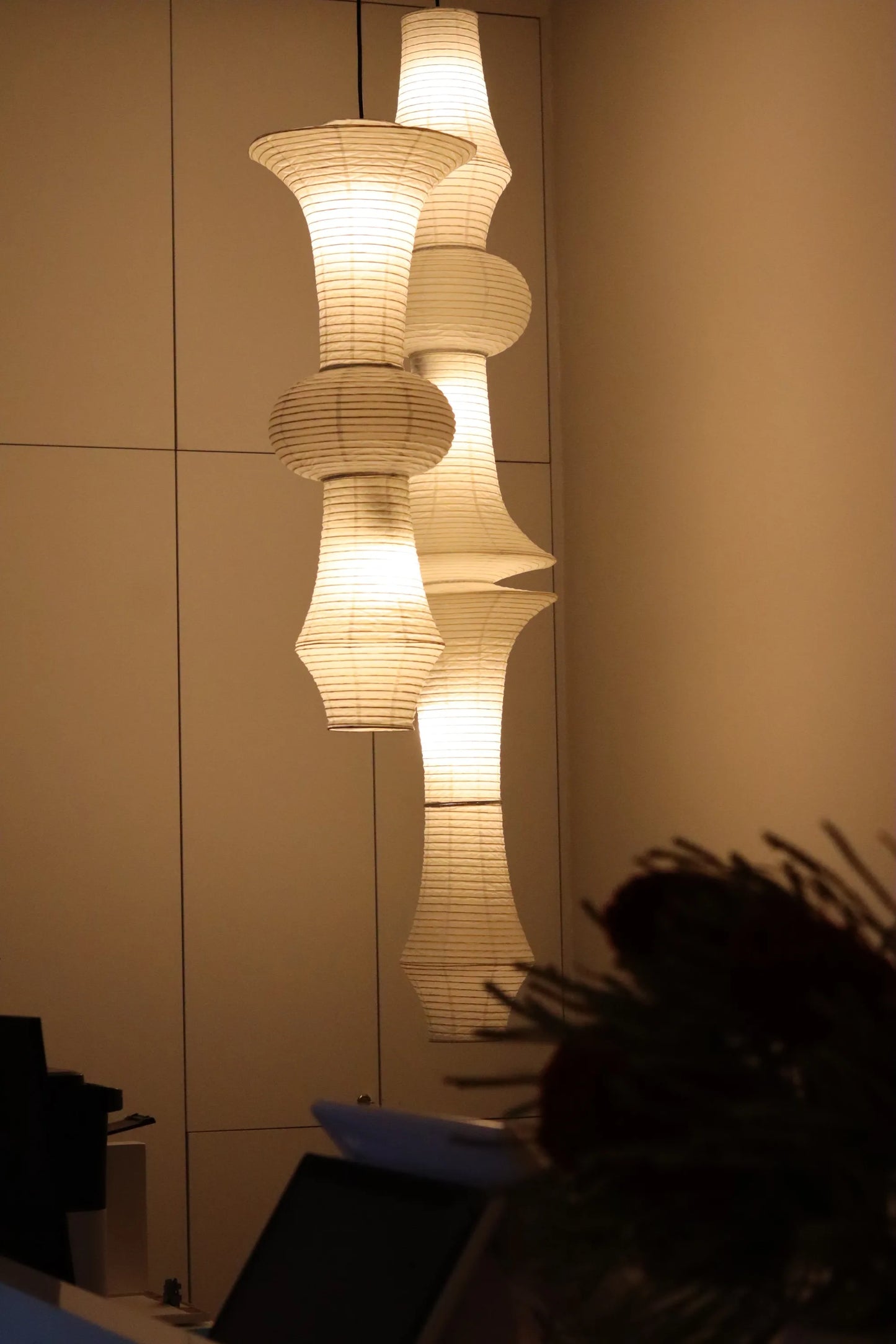 Nordic Wabi Sabi Wind Rice Paper Led Pendant Lights Living Room Bedroom Corner Chandelier Duplex Loft Home Decor Bedside Lamp
