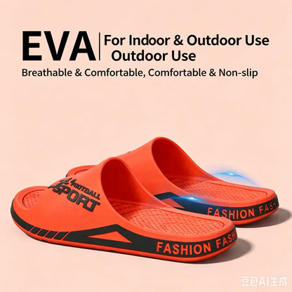 New Men's Slippers for Summer Outdoor Wear, EVA Sports Trend, Couple's Home Bathroom, Soft Soled Home, Men's Cool Slippers