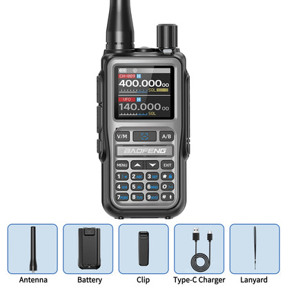 BAOFENG UV-5R Mini Walkie Talkie Multi Band Wireless Bluetooth Programming Dual PTT Type-C Charge Long Range Two Way Radio