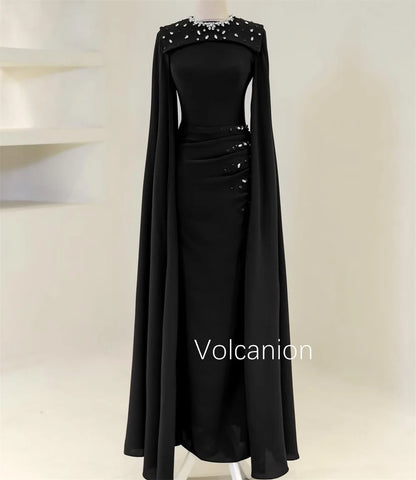 Customized Exquisite Jersey Pleat Sequined Straight Scoop Neck Midi Dresses Bespoke Occasion Modern Style