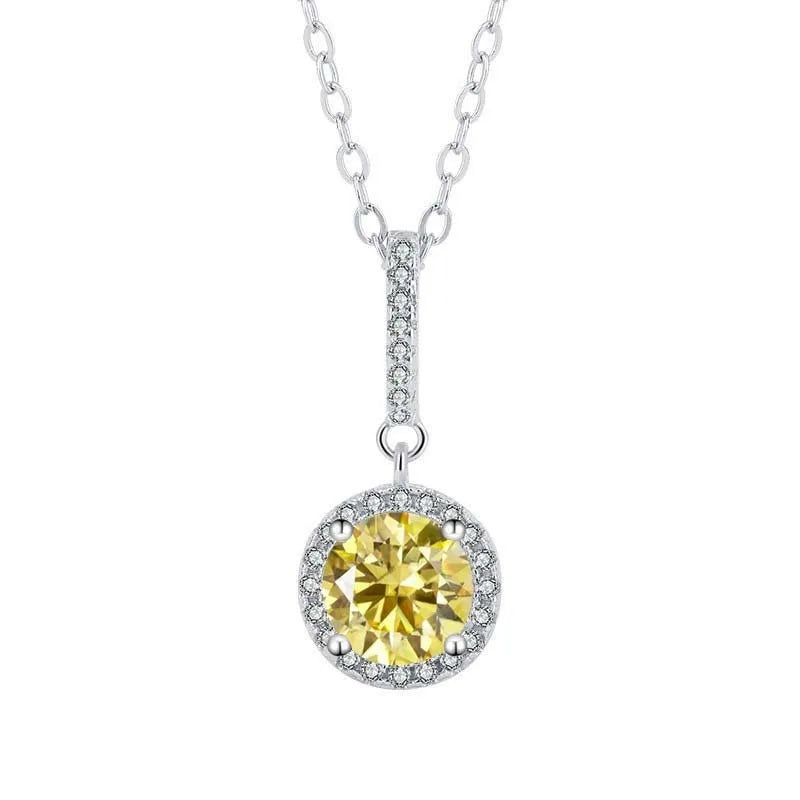 TY D VVS1 Moissanite Pandent Necklace GRA Certified 0.5-2ct Lab Diamond s925 Sterling Silver Dainty Necklaces for Women
