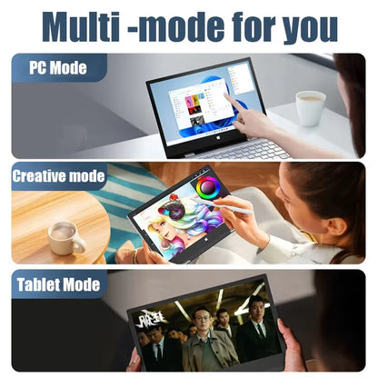 Touch Screen Notebook Portable 2 in 1 Laptop Computer Intel Core i7-8500Y / N4020 11.6 Inch Windows 11 Pro Tablet PC Computer