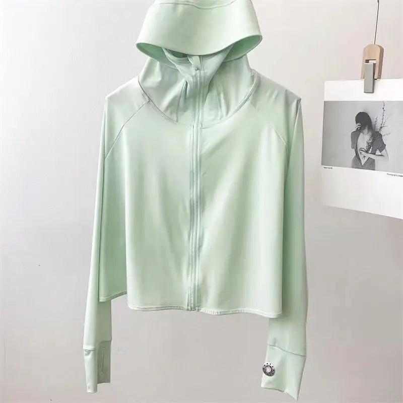 Advanced Ice Silk Sunscreen Clothes for Women Summer 2026 New UV Resistant, Breathable, Lightweight Sunscreen Jacket