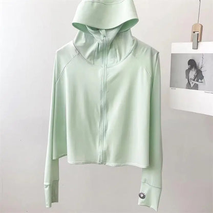 Advanced Ice Silk Sunscreen Clothes for Women Summer 2026 New UV Resistant, Breathable, Lightweight Sunscreen Jacket