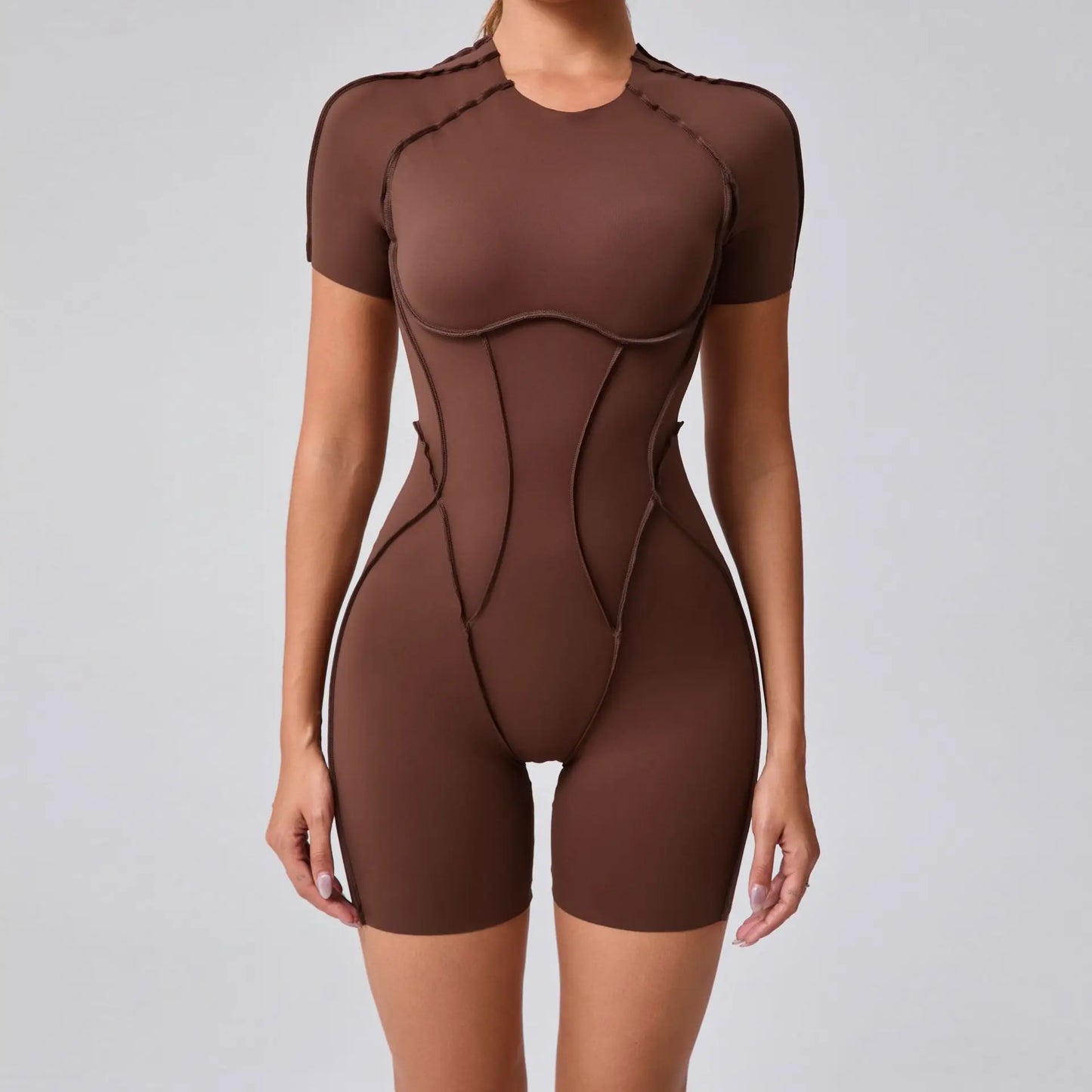 Yoga Sports Fitness Jumpsuits Sets Pants Women's Hip-lifting One-piece Open Back Long-sleeved Outdoors Workout Gym Yoga Bodysuit