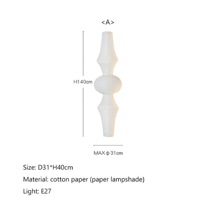 Nordic Wabi Sabi Wind Rice Paper Led Pendant Lights Living Room Bedroom Corner Chandelier Duplex Loft Home Decor Bedside Lamp