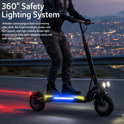 Off Road Electric Scooter, 1200W 25Miles Range 31 MPH,11" All Terrain Tire, Double Suspension,Disc Brakes Dual Suspension E-Scooter for Adults