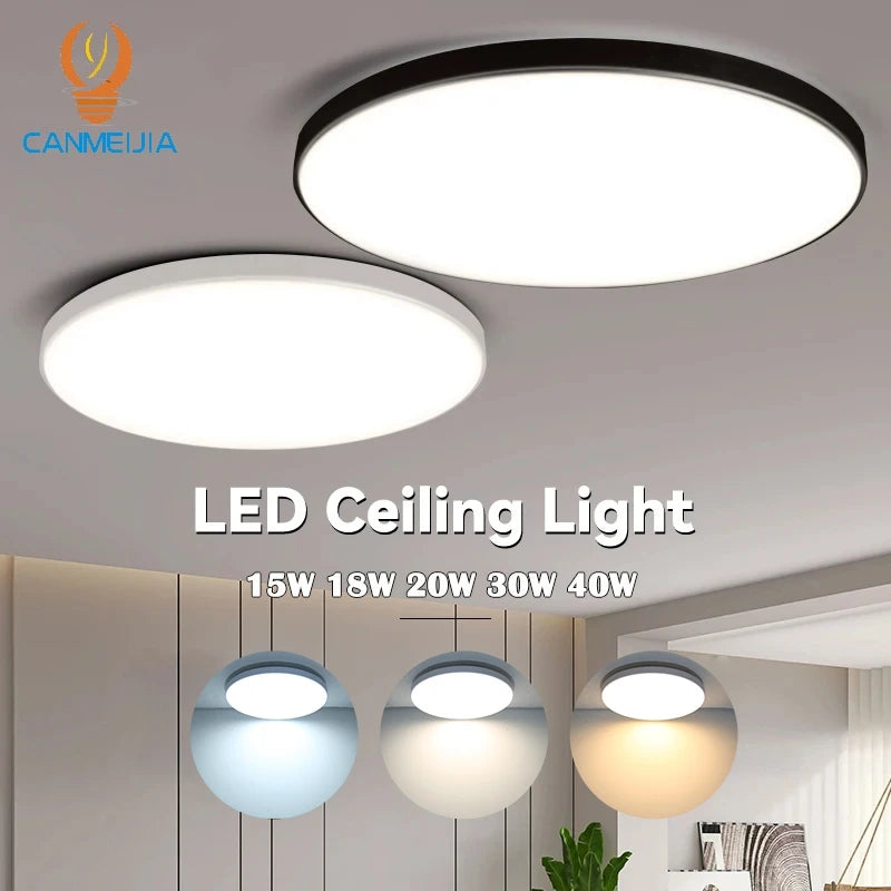 Led Ceiling Lamp 110v 220v Waterproof Led Panel Lights   for Kitchen Bathroom Lamp Balcony Ceiling Chandelier Lighting Fixture