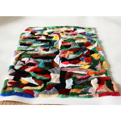 real mink fur material and mattress fur can be handmade into clothing inner lining