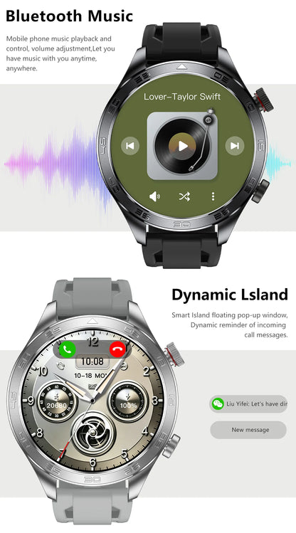 2026 new business men's smart watch 1000 mAh battery with compass altitude pressure IPX8 waterproof call sports health watch