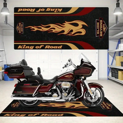VIKAMA Motorcycle Display Floor Mat, Dirt-Resistant Home Decoration, Corridor And Passageway Carpet, Room Bedside Blanket