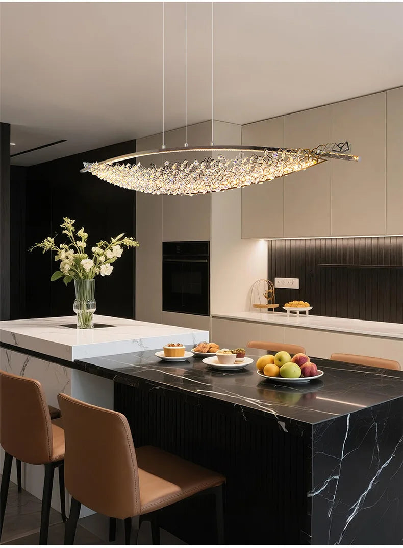 Luxury Crystal Chandeliers Pendant Light Led Chandelier Ceiling Lights Home Decor Items Dining Table Light Ceiling Hanging Lamp