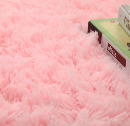 Gradient Silk Wool Bedside Rug Children's Room Living Room Bedroom Non-slip Machine Washable Not Easy to Lose Hair Carpet
