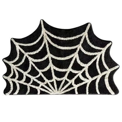 VIAKMA Halloween Spider Web Decorative Carpet Bathroom Non Slip Absorbency Foot Mat Living Room Porch Bedroom Door Mat