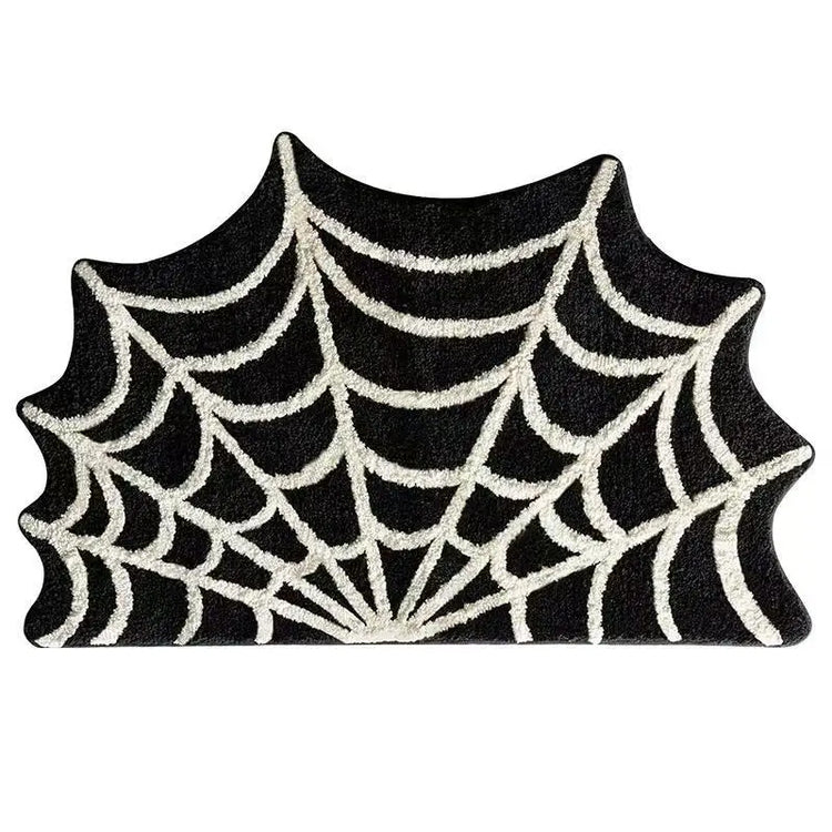 VIAKMA Halloween Spider Web Decorative Carpet Bathroom Non Slip Absorbency Foot Mat Living Room Porch Bedroom Door Mat