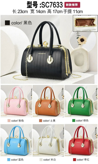 Fashionable Versatile High-End Texture Chain Handbag Shoulder Crossbody Bag for Women Summer New Arrival Boston Pillow Bag