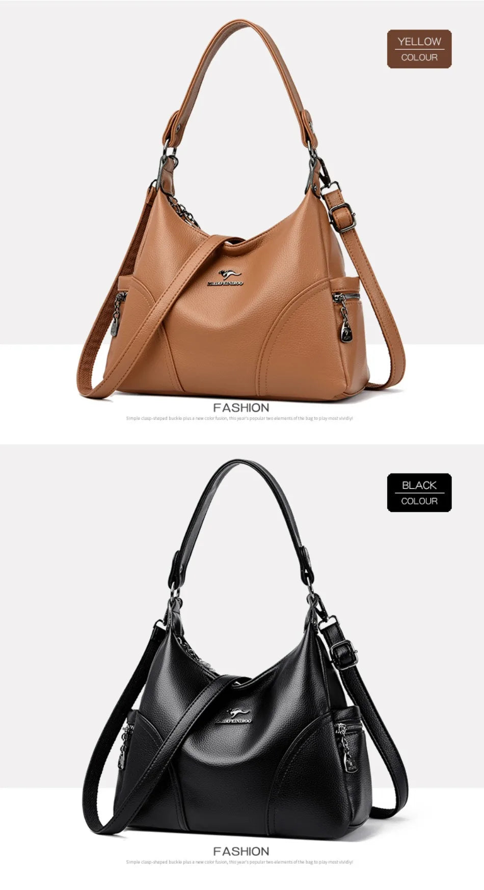 The New Style Bag Leather Luxury Handbags Women Bag Designer Solid Color Women Shoulder Messenger Bags for Women 2024 Sac A Main