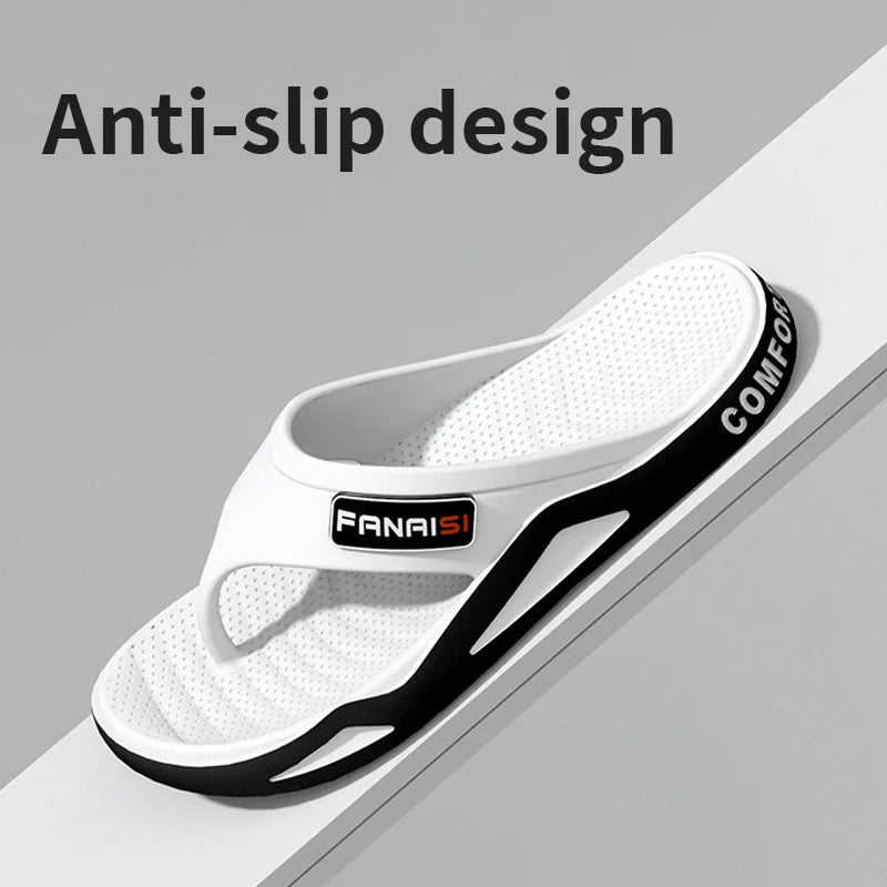 Flip-Flops For Men Breathable Comfortable Beach Sandals for Men Casual Shoes Flip-Flops Fashion Slippers for Outdoors
