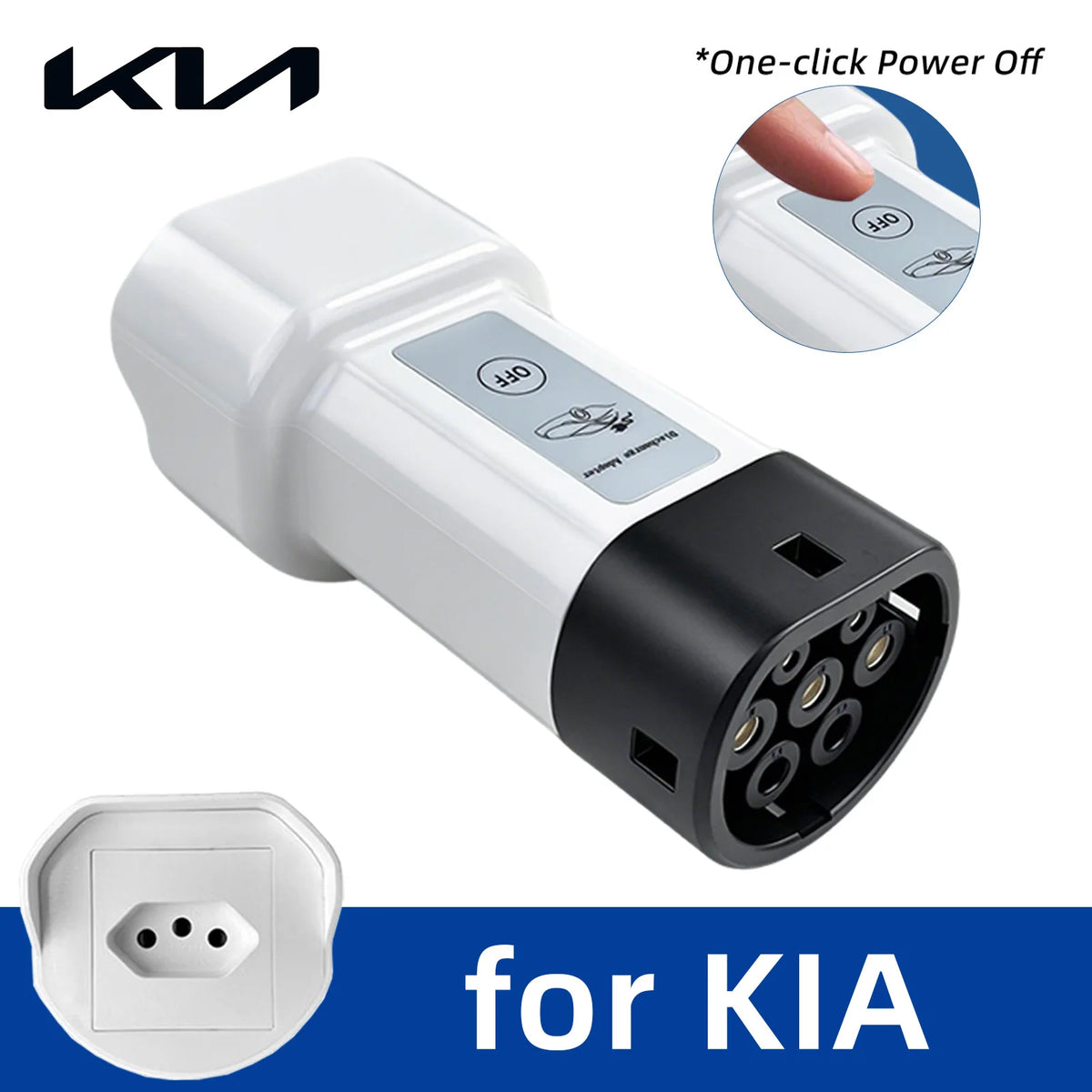 EVqiaoyi Type2 V2L Discharger with Power-Off Button 16A MG BYD Vehicle-to-Load Plug for Brazilian New Energy Vehicles