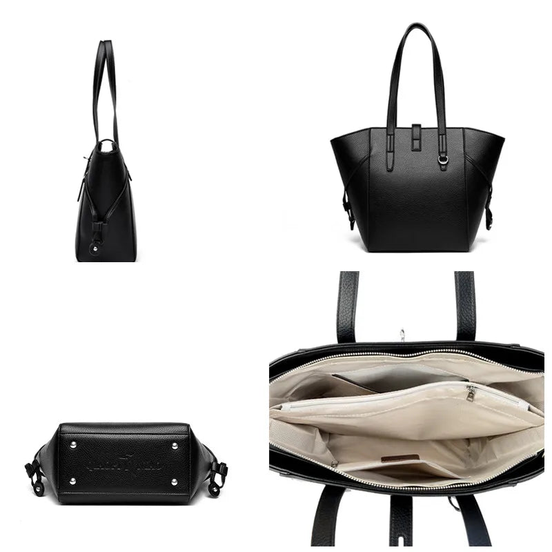 Luxury Brand PU Leather Shoulder Bags Women Fashion Large Capacity Handbag Elegant Crossbody Purse For Ladies Casual Office Tote