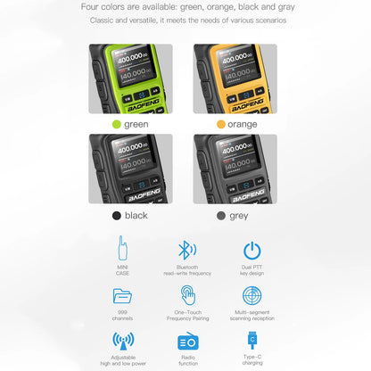 BAOFENG UV-5R Mini Walkie Talkie Multi Band｜Bluetooth Programming Wireless Copy Frequency｜999CH Portable Long Range Ham Radio