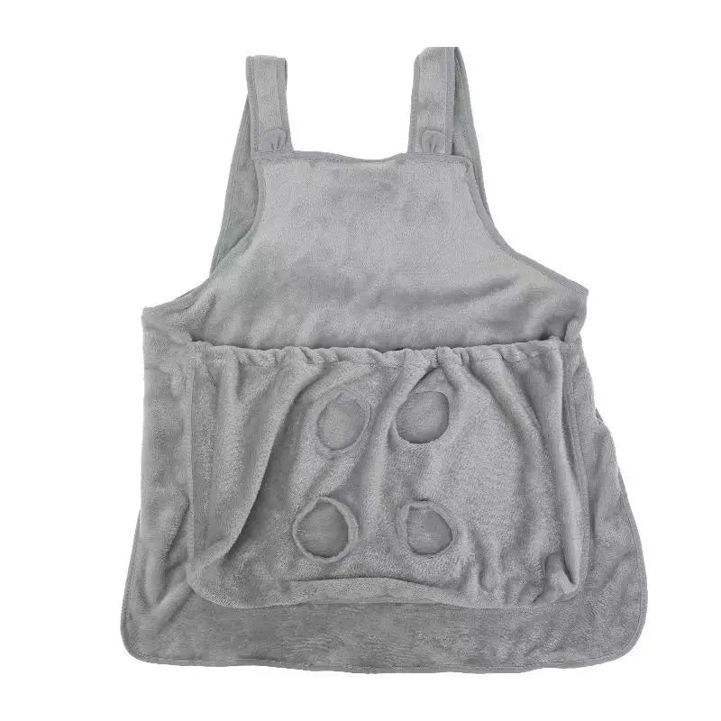 Cat Carrier Apron with Holes Outdoor Travel Small Cat Dogs Hanging Chest Bag Sleeping Pocket Winter Plush Pets Carrier Pouch