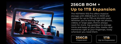 HOTWAV R10 Pro Rugged Tablet 10800mAh Massive Battery 10.1'' HD+ Display Octa-core Pad Android 14 8GB/16GB Expansion RAM 256GB ROM 13MP + 5MP Camera 4G Global Tablet PC