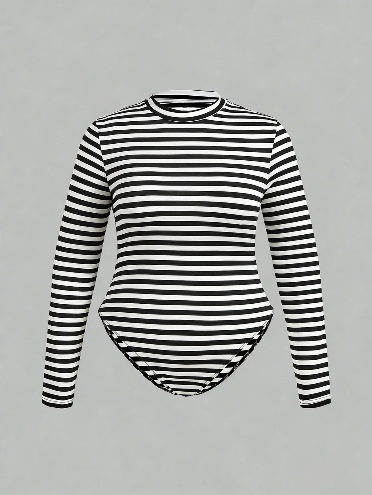 Women's long-sleeved plus-size one-piece dress - fashionable basic style tight-fitting garment - dance outfit one-piece pants